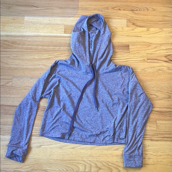 Marika Purple Gray Polo Crop Top - Picture 2 of 2